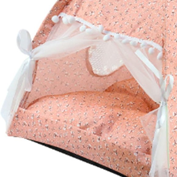 NWOT Pet Cat or Dog Tent - Cave Hut/Sleep House/Playpen - Pink - Picture 8 of 10